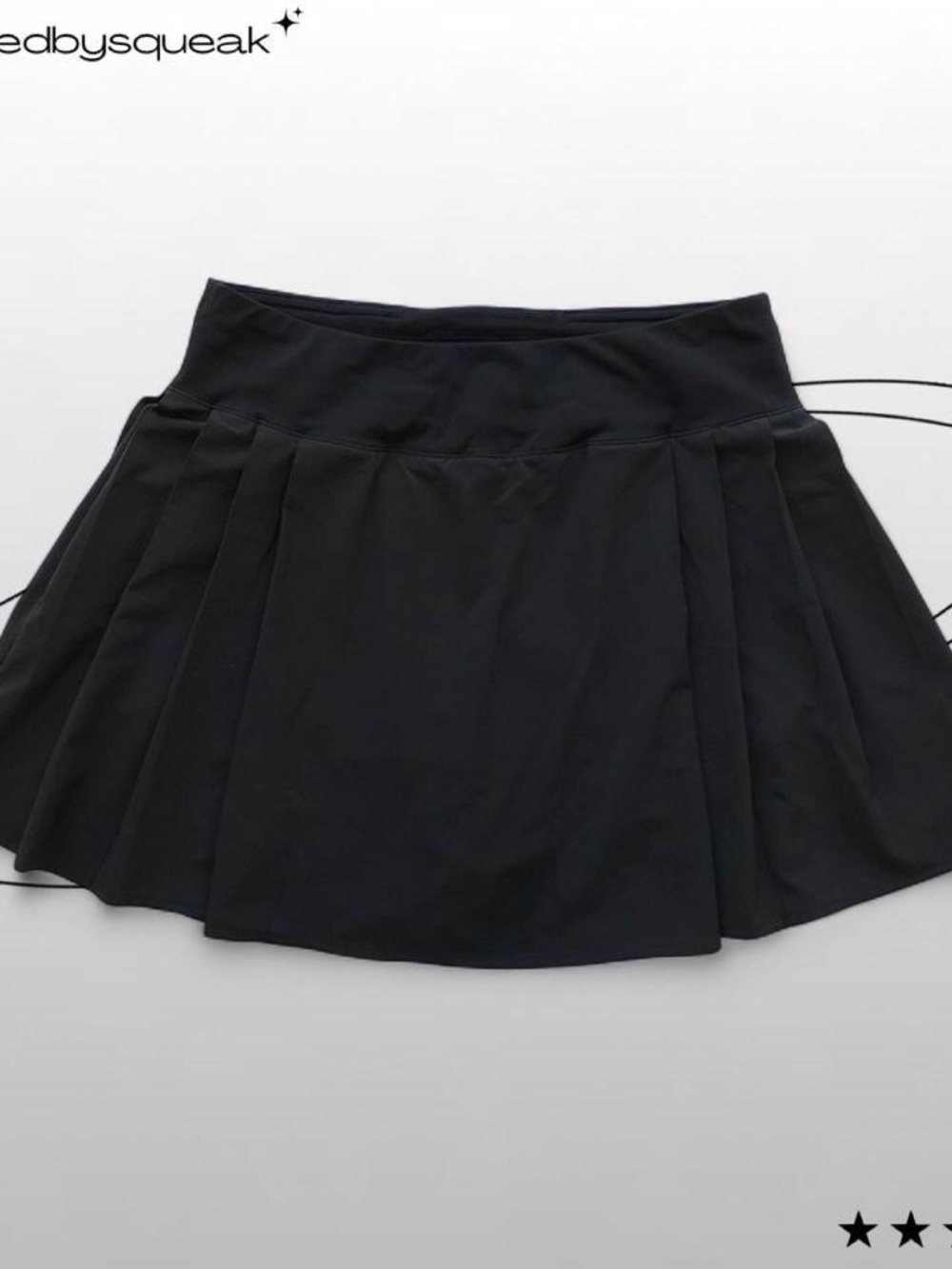 Lululemon Black Side Pleat High Rise Pleated Tennis Mini Skirt Skort 4 Small